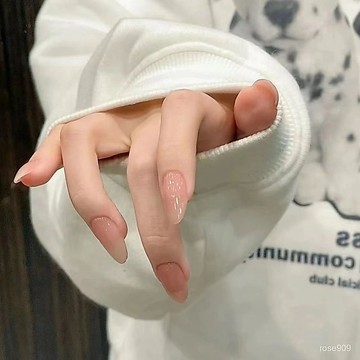 💅限時下殺穿戴甲💅【甄嬛】裸色穿戴甲 純慾甘露寺 中長橢圓 婚甲穿戴甲 純慾美甲 手工穿戴甲 中橢圓穿戴甲