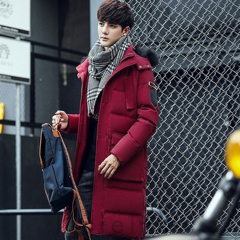 ダウンジャケットメンズ中綿ダウンジャケットファーロング丈フード付き厚手ダウンコートアウターファスナー秋冬防寒防風紳士用 通販 Lineポイント最大0 5 Get Lineショッピング