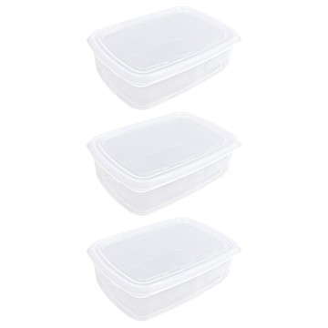 NAKAYA 透明保鮮盒 830ml  3個  3個容器 + 3個蓋子