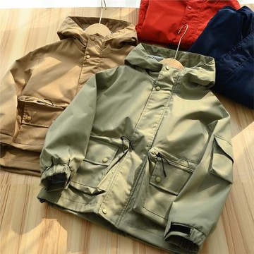 潮范 兒童雙層風衣外套 男童女童防風拉鏈帽衫 中大童春秋款童裝