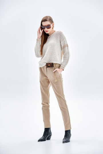 月見草色牛仔長褲