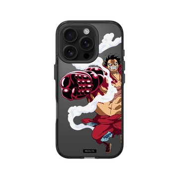 iPhone 16 Pro Clear 酷墨灰 - 航海王 One Piece - 復刻系列-魯夫四檔彈跳人