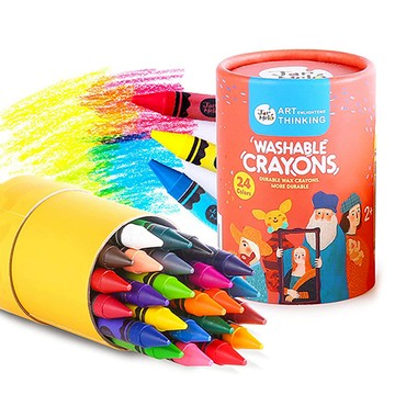 【JarMelo 原創美玩】 無毒可水洗蠟筆(24色)