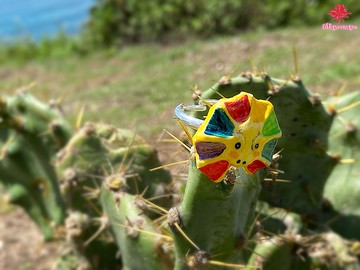 【預購】義大利設計師聯名系列-傘蜥蜴Randa純銀軟陶戒