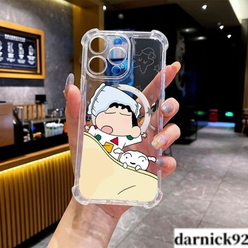 小新小白睡覺磁吸充電四角氣墊超級防摔i16PROMAX 蘋果iPhone15 14 13 12 11保護殼