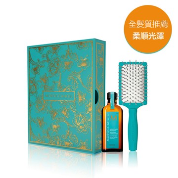 MOROCCANOIL 金春氣墊板梳禮盒(摩洛哥優油100ML+優油迷你板梳)