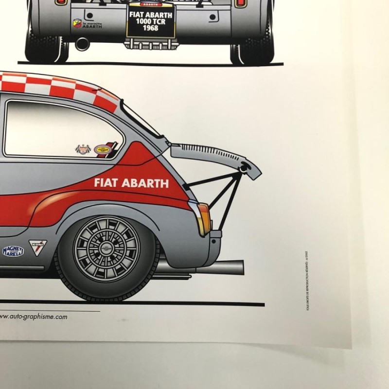 現品 FIAT ABARTH 1000 TCR ポスター | LINEショッピング