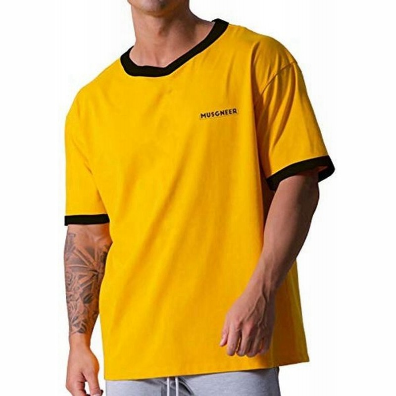 Kulixi ジムtシャツ Dx54 おしゃれ オーバーサイズ ストレッチ スポーツ トレーニング フィットネス メンズ 丸襟 五分袖 半袖 筋トレ 超ポイントアップ祭 メンズ