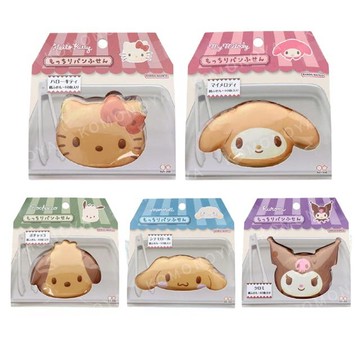 小禮堂 Sanrio 三麗鷗 迷你造型便條紙 40枚入 (麵包款) Kitty 帕恰狗 大耳狗