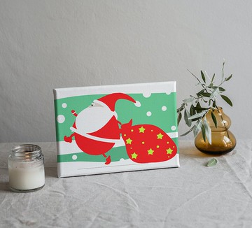 聖誕老公公 創意數字油畫 【獨家聖誕】