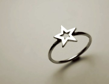 小星星銀戒指