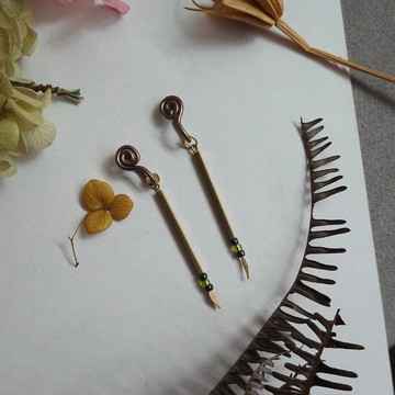 銅本色 無痛耳夾 / 長矛