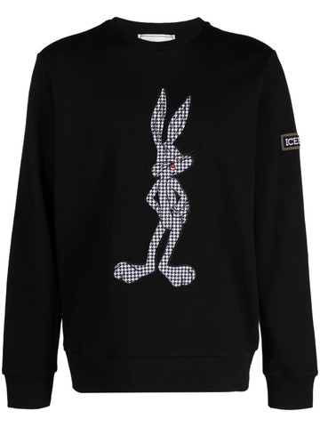 Iceberg - cartoon-bunny cotton sweatshirt - men - Cotton - S - Black