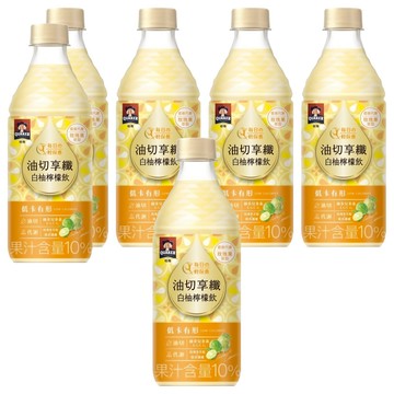 QUAKER 桂格 油切享纖白柚檸檬飲  450ml  6瓶