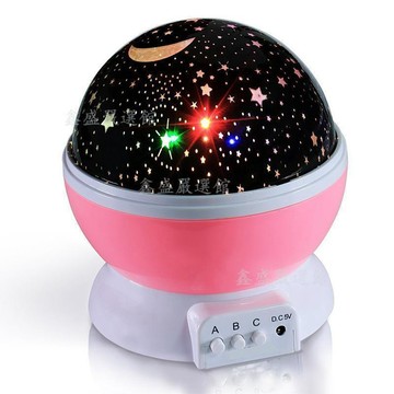 💖臺灣-出貨💖星空投影燈 兒童臥室夢幻星空投影儀 七彩旋轉浪漫滿天星 USB小夜燈氛圍檯燈03Uy
