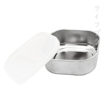 日本製 不鏽鋼保鮮盒-方型-小-10cm-380ml-2入