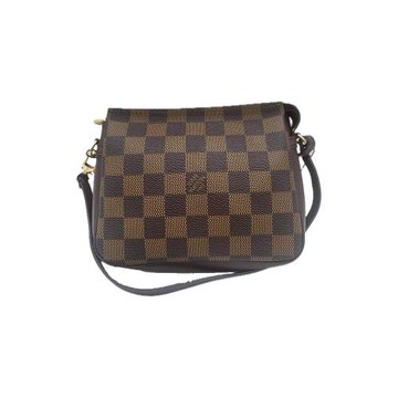 【二手精品 9.9成新】LV小方胖子棋盤格斜背/側背包(附原塵袋+2條肩帶與斜跨背帶) 編號L73