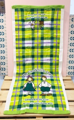 【震撼精品百貨】The Vaudeville Duo 艾帝Eddy & 艾咪Emmy~三麗鷗長毛巾/浴巾-綠格#18071