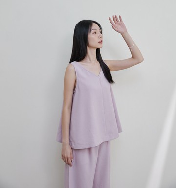 PINKOI ONLY 海莉V領優雅背心-午茶派對