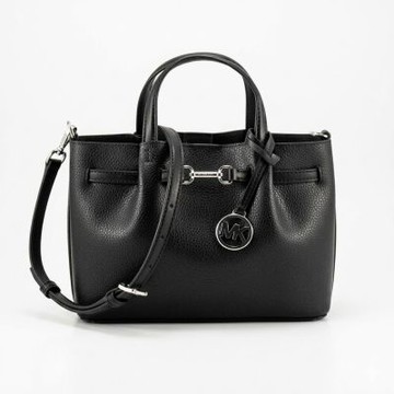 Michael Kors CARSON暢銷款荔枝紋皮革三層手提/肩背/斜背包35S5S2ZS5T(黑)