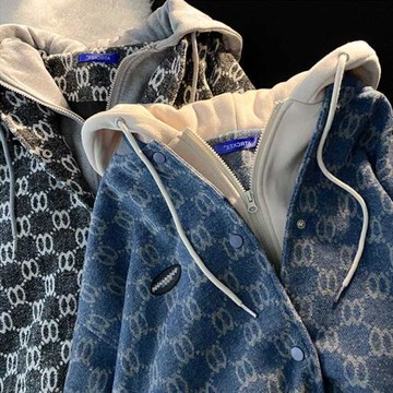 假兩件衛衣女2025春秋新款韓版寬松bf慵懶風設計感小眾上衣外套潮