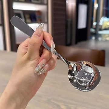 ✨全網最低價☜桃園出貨✨食品級304chiikawa吉伊卡哇烏薩奇小八吉伊可愛女生長柄西餐圓勺