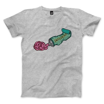 擠腦膏 - 深麻灰 - 中性版T恤