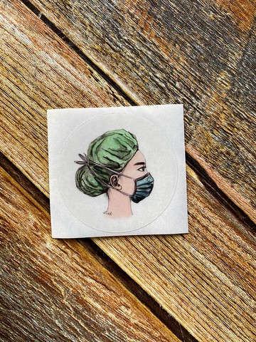 手術室人像透明貼紙