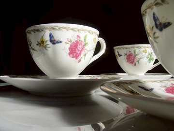 【老時光 OLD-TIME】早期二手國外進口骨瓷茶具組(一杯一盤為一組