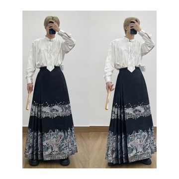 羽月司衣局【云霧/虎鶴行】新中式襯衫訂婚敬酒仿妝花馬面裙漢服