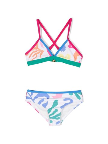 Marc Jacobs Kids - graphic-print bikini set - kids - Polyamide/Spandex/Elastane - 4 - White