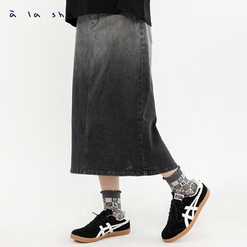 a la sha a口袋漸層牛仔裙