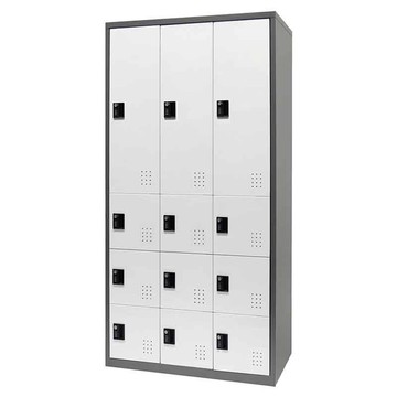 樹德鐵門三排12格密碼鎖置物櫃 FC-M312