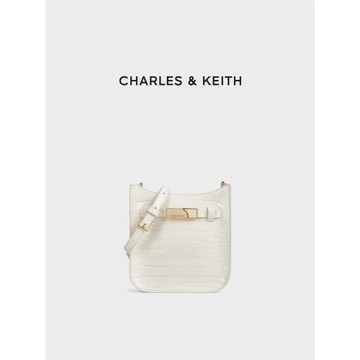(免運)CHARLES&KEITH夏季女包CK2-80671697-1鱷魚紋鏈條單肩包手機包