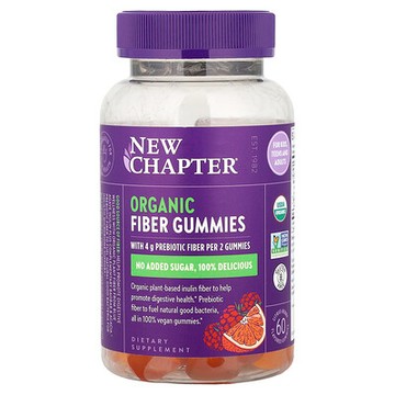 New Chapter, 有機纖維軟糖，柑橘漿果，60 粒風味軟糖