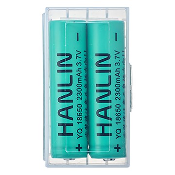 HANLIN充電電池 尖頭 18650  2個  1盒