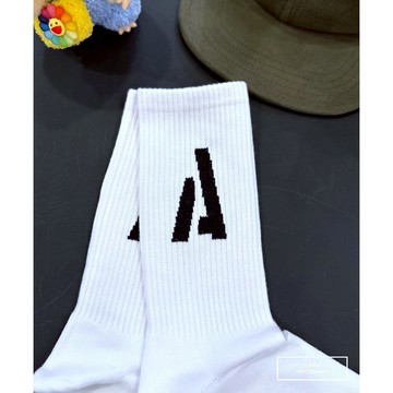 『老爺有喜』重磅積木A高筒襪-白