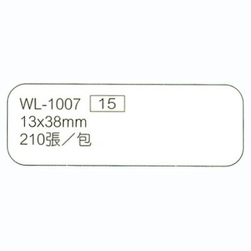 【文具通】華麗牌標籤WL-100713x38mm白210ps M7010015【APP滿額下單4%點數(單一帳號最高1500點)】5/31止