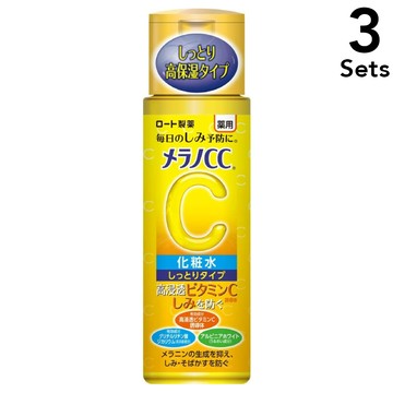 【3入組】樂敦製藥 Melano CC 藥用淡斑美白化妝水（滋潤型）瓶裝 170mL