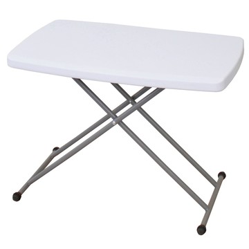 【頂堅】六段式可調整高低-折疊桌/便利桌/洽談桌/餐桌-寬76.5公分象牙白色