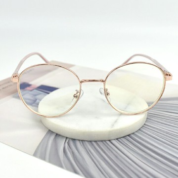 老花眼鏡 玫粉金屬框透粉鏡腳【NYK6】