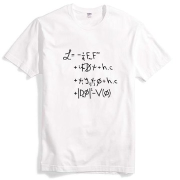 拉格朗日方程式理工男數學物理純棉T恤 學霸我愛學習勵志學生短袖