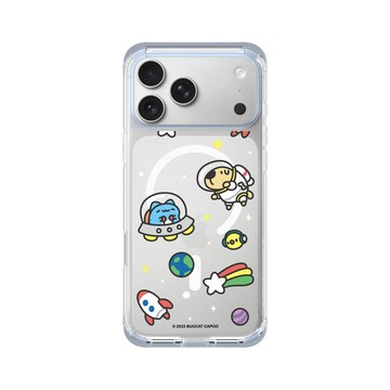 iPhone 17 Pro Max ClearX (MagSafe 兼容) 冰透藍 - 貓貓蟲咖波 Bugcat Capoo - 咖波宇宙探險