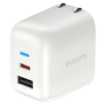 PHILIPS 飛利浦 45W 1C1A PD旅充充電器 DLP4521CW  白色  1個