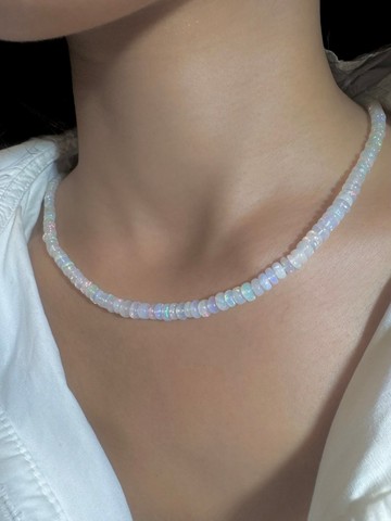原生ㅣ蛋白石 白歐泊 項鍊 鎖骨鏈 Opal Necklace
