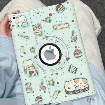 小貓食物ipad防摔10代保护壳pro2026卡通9/11代皮套air6/7新款mini
