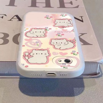 卡通貓咪蘋果16e手機殼iPhone16e小6.1寸男女款全包防摔矽膠磨砂小眾軟殼6