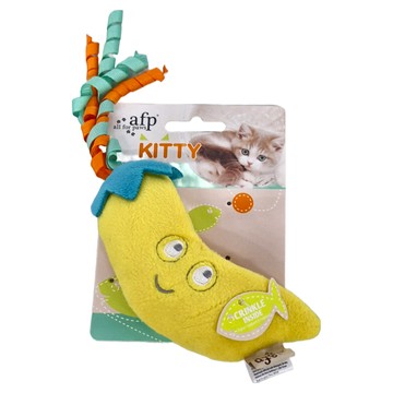 all for paws 響樂系列 貓玩具  彩帶碗豆 黃色 + 藍色  1個