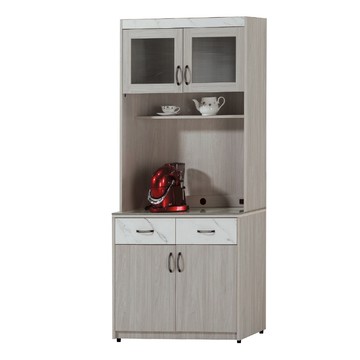 ASSARI-夏雪3尺餐櫃全組(寬91x深40x高202cm)