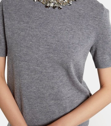 Tory Burch Embellished wool and cashmere top